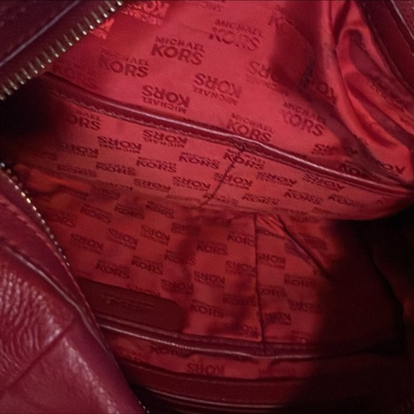 Michael Kors Fulton Gold Logo Leather Satchel - Picture 2 of 4